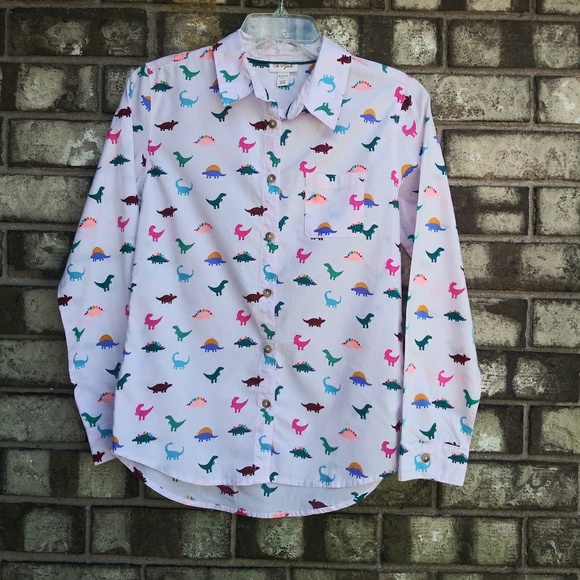 Cat & Jack Other - Cat & Jack light pink Dino shirt gears size XL